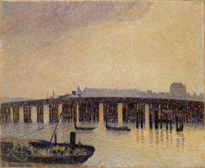 Camille Pissarro - Alte Chelsea Bruecke London - Old Chelsea Bridge London - zum Schließen ins Bild klicken